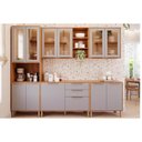 Ver imagem 7 de Armário de Cozinha Modulado Brilhante C/ 2 Portas 80cm Cinamomo/platina - Mgm