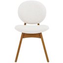 Ver imagem 2 de Cadeira para Sala de Jantar Cozinha Estofada Rattan Ibis L02 Bouclê Cru - Lyam Decor