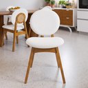 Ver imagem 3 de Cadeira para Sala de Jantar Cozinha Estofada Rattan Ibis L02 Bouclê Cru - Lyam Decor