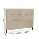 Ver imagem 3 de Cabeceira Estofados Solteiro Quarto 90cm Mariana Suede Bege Madelina Decor