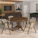 Ver imagem 5 de Conjunto Mesa de Jogos Carteado Bellagio Tampo Reversível Verde e 4 Cadeiras Madeira Poker Base Estr