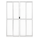 Ver imagem 1 de Porta Sacada de Aluminio Branco 4 Folhas com Trinco 2,10x1,50