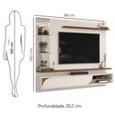 Ver imagem 2 de Painel para Tv até 60 Polegadas com Espelho Ravi Off White Freijó Dj Móveis