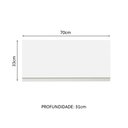 Ver mais imagens de Armário de Cozinha Aéreo 70 cm 1 Porta Basculante Branco Glamy Madesa