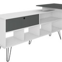 Ver imagem 7 de Mesa para Escritório Escrivaninha em L Home Office Kalil A02 Branco Grafito - Lyam Decor