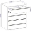 Ver imagem 4 de Cômoda 5 Gavetas MDF Select Belmax