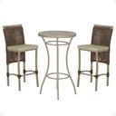 Ver imagem 1 de Mesa Bistrô e 2 Banquetas Roma Fendi Corda Estofado 7 Trama Marrom