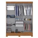 Ver imagem 6 de Guarda-Roupa Casal com Espelho 3 Portas 2 Gavetas Atenas Yescasa Bege/Cinamomo/Off White