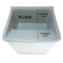 Ver imagem 4 de Balcão 1 Porta para Lavanderia 53cm + Tanque 34 Litros Astra Cor: Tanque Cinza