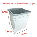 Ver imagem 2 de Balcão 1 Porta para Lavanderia 53cm + Tanque 34 Litros Astra Cor: Tanque Cinza