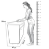 Balcão 1 Porta para Lavanderia 53cm + Tanque 34 Litros Astra Cor: Tanque Cinza - 6