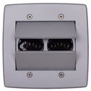 Ver imagem 1 de Caixa de Tomada Piso Embutir Espelho 4x4 2 Tomadas Cinza