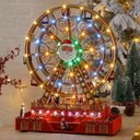 Ver imagem 7 de Roda Gigante Natal Natalina Iluminaçao Led Som Movimento Cenario Luxo Musica Decoraçao Festa Mesa Tr