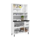 Ver imagem 2 de Cozinha Compacta em Aco Multipla 6 Portas 2 Gavetas Branco Bertolini
