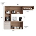 Ver imagem 5 de Kit Completo de Armário Aéreo Clean 6p Cozinha P Apartamento:nature Off White