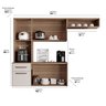 Kit Completo de Armário Aéreo Clean 6p Cozinha P Apartamento:nature Off White - 5