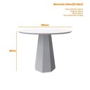 Ver imagem 3 de Mesa Sala de Jantar 100cm Tampo Redondo sem Vidro Isis Marrom/Ype