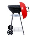 Ver imagem 1 de Churrasqueira Móvel Portátil com Rodas 44cm Grande Carvão:vermelho