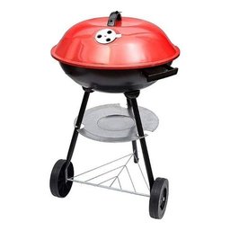 Churrasqueira Móvel Portátil com Rodas 44cm Grande Carvão:vermelho - 6
