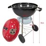Churrasqueira Móvel Portátil com Rodas 44cm Grande Carvão:vermelho - 8