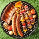 Ver imagem 2 de Churrasqueira Móvel Portátil com Rodas 44cm Grande Carvão:vermelho