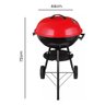 Churrasqueira Móvel Portátil com Rodas 44cm Grande Carvão:vermelho - 10