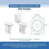 Assento Sanitário Tampa de Vaso Branco Resina Poliester Zip para Bacia Incepa - 4