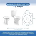 Ver imagem 4 de Assento Sanitário Tampa de Vaso Branco Resina Poliester Zip para Bacia Incepa