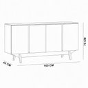 Ver imagem 6 de Aparador Buffet para Sala de Jantar 4 Portas 160cm Pés Retrô Albion N01 Cinamomo Off White - Lyam