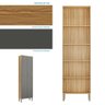 Paneleiro Duplo para Cozinha com 4 Portas 100% Mdf Napoli Amendoa/chumbo - 4