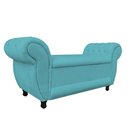Ver imagem 2 de Divã Recamier Com Baú Grécia 1,55 Cm Suede Azul Thiffany