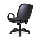 Ver imagem 3 de Cadeira Escritório Plus Size Giratória Couro Eco Preto