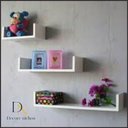 Ver imagem 4 de Kit 3 Prateleiras Modelo U, Nicho Porta Livros Decoração Para Sala Quarto Cozinha e Escritório.