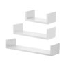 Kit 3 Prateleiras Modelo U, Nicho Porta Livros Decoração Para Sala Quarto Cozinha e Escritório. - 1