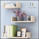 Ver imagem 3 de Kit 3 Prateleiras Modelo U, Nicho Porta Livros Decoração Para Sala Quarto Cozinha e Escritório.