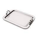 Ver imagem 6 de Bandeja Inox Retangular Grande com Alças Servir Decorativa