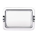 Ver imagem 7 de Bandeja Inox Retangular Grande com Alças Servir Decorativa