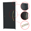Ver imagem 3 de Porta Lambril Savana c/Puxador D. Super Preto Dourado 100 Brimak