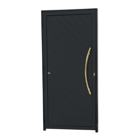Porta Lambril Savana c/Puxador D. Super Preto Dourado 100 Brimak