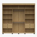 Ver imagem 4 de Roupeiro Napoli MDF 4 Gavetas 2 Portas Correr Carvalho Mel/Off White NAP124