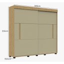 Ver imagem 5 de Roupeiro Napoli MDF 4 Gavetas 2 Portas Correr Carvalho Mel/Off White NAP124