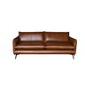 Sofá Decorativo Sala de Estar América 4 Lugares 260cm Couro Conhaque - Mozzelar - 6
