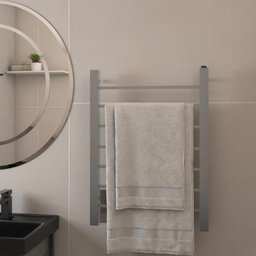 Toalheiro Térmico Quada Fio Oculto Bivolt Crismoe Secador de Toalhas Elétrico Aquecido Inox - 2