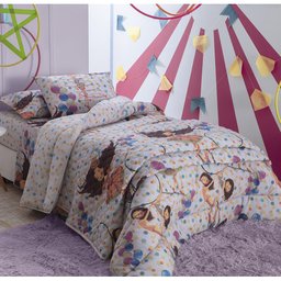 Kit Cobre Leito Colcha Solteiro Dupla Face 245x160cm Lira Happy Day Sultan - 3
