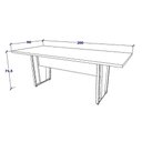 Ver imagem 2 de Mesa de Reunião Escritório Pés Metal 200cm F5 Office
