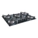 Ver imagem 3 de Cooktop Chamalar Bivolt Premium 5 Bocas Ultra Chama Vidro Temperado Marmorizado Preto