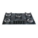 Ver imagem 1 de Cooktop Chamalar Bivolt Premium 5 Bocas Ultra Chama Vidro Temperado Marmorizado Preto