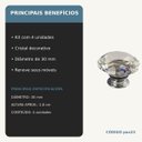 Ver imagem 4 de Kit 4 Puxadores de Cristal 30 mm Gaveta Móveis
