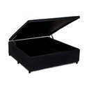 Ver imagem 1 de Cama Box Baú Casal Universal Suede Black (138x188x35) - Costa Rica