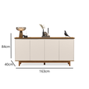 Ver imagem 3 de Buffet Aparador Off / Freijó para Sala de Jantar 4 Portas Pés em Madeira Maciça